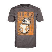 Star Wars The Force Awakens BB-8 Type Poster Pop! T-Shirt - Grey - M