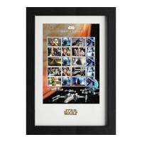 Star Wars Framed Stamps - Heroes And Villains Collectors Sheet (43cm x 29cm)