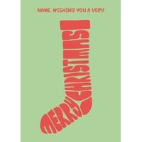 stocking | personalised christmas card