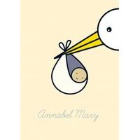 stork new baby card
