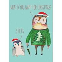 Stilts | Unusual Christmas Card |BC1648
