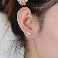 stud earrings alloy simple style fashion gold silver jewelry 2pcs