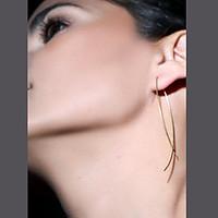 Stud Earrings Simple Style European Fashion Copper Jewelry Black Silver Golden Jewelry For Party Daily Casual 1 Pair