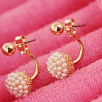 Stud Earrings Pearl Imitation Pearl Alloy White Screen Color Jewelry 2pcs