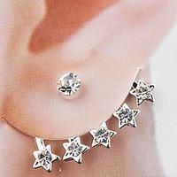 Stud Earrings Alloy Fashion Silver Jewelry Wedding Party Daily