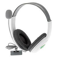 Stereo Headset Headphones Mic for Xbox 360 (White)