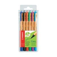 Stabilo Green Point Sign Pen Assorted Pack of 6