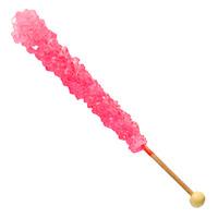 Strawberry Rock Candy Sugar Swizzle Sticks 22g (Set of 6)