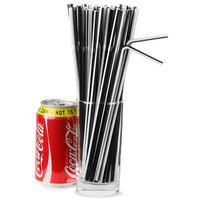 striped bendy straws 95inch black amp white pack of 250
