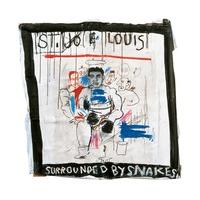 st joe louis surrounded by snakes 1982 by jean michel basquiat