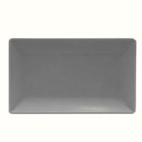 starlight rectangular coupe plate grey 25 x 15cm set of 6