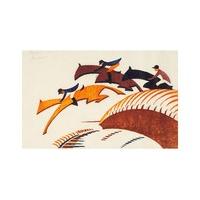 Steeplechasing, 1930 by Sybil Andrews