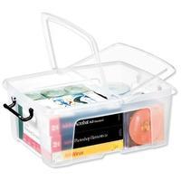 strata smart box clip on folding lid carry handles 24 litre clear ref  ...