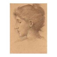 Study of a Female Head By Edward Burne-Jones