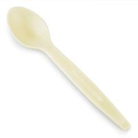 Starch Plastic Disposable Long Handled Teaspoons (Pack of 100)