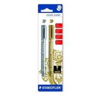 Staedtler Metallic Markers - Gold/Silver (Pack of 2)