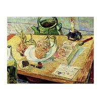 Still Life with Drawing Board, Pipe, Onions and Sealing Wax By Vincent van Gogh