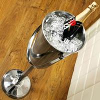 stainless steel tall wine amp champagne bucket on stand