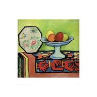 still life with bowl of apples by august macke