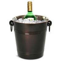 Stainless Steel Round Wine & Champagne Bucket Dark Bronze (Case of 8)