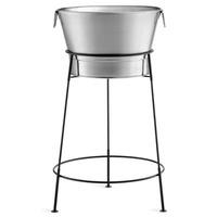 Stainless Steel Beverage Tub with Black Stand