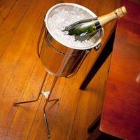 Stainless Steel Champagne Bucket with Folding Stand