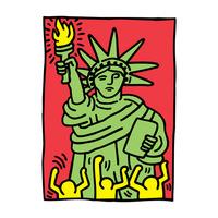 statue of liberty 1986 by keith haring