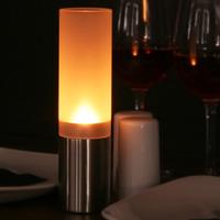Stainless Steel & Frosted Glass Table Lamp (Single)