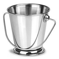 stainless steel serving bucket with base 9cm single
