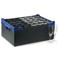 Stacking Champagne Glass Storage Boxes 35 Small Compartment (Pack of 5)