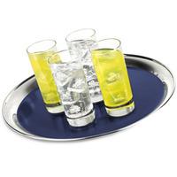 Stainless Steel Bar Tray with Blue PVC 14inch