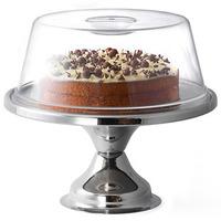Stainless Steel Cake Stand and Plastic Cake Dome