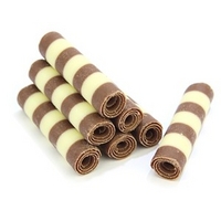 Striped mini chocolate cigarellos - Tub of 30