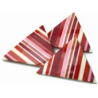 Striped decorative chocolate triangles - Box of 32