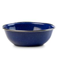strider blue enamel bowl with stainless steel rim 15cm single
