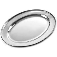 Stainless Steel Oval Meat Flat 400mm (Case of 10)