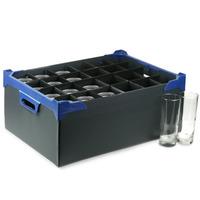 Stacking Half Pint and Hiball Glass Storage Boxes 24 Medium Compartment (Pack of 5)