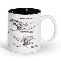 star wars x wing sketch white mug