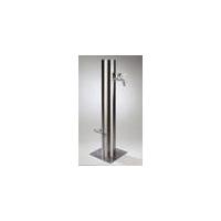 Stainless Steel Stand Round Pipe Pump Watering Dispenser, with 2 Taps Westfalia Wasserwelten