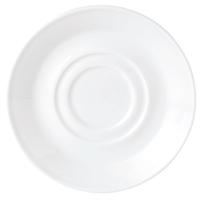 Steelite Simplicity White Low Empire Small Saucers Double Well 117mm Pack of 12
