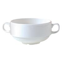 Steelite Antoinette Cream Soup Bowls Handled Stacking 285ml Pack of 36