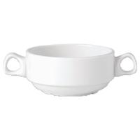 Steelite Simplicity White Handled Stacking Soup Cups 285ml Pack of 36