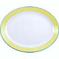 Steelite Rio Yellow Oval Coupe Dishes 202mm Pack of 24