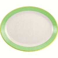 Steelite Rio Green Oval Coupe Dishes 280mm Pack of 12