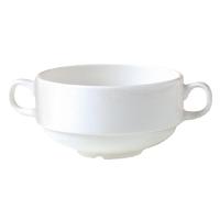 Steelite Monaco White Stacking Handled Soup Cups 285ml Pack of 36