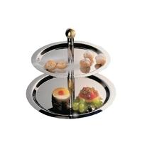 Stainless Steel 2 Tier Afternoon Tea Stand