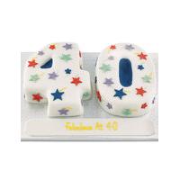 Stars Numbers Sponge Cake (Double Digit)