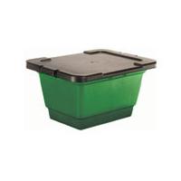 Straight Kerbside Box - Grab Rim - 40 litre - Green