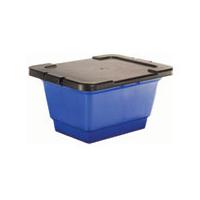 Straight Kerbside Box - Grab Rim - 40 litre - Blue