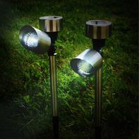 steel solar spotlights 2 pack 19279